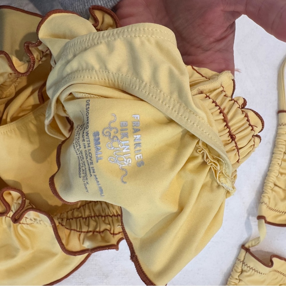 Yellow Ruffled Bikini Set - Picture 3 of 5